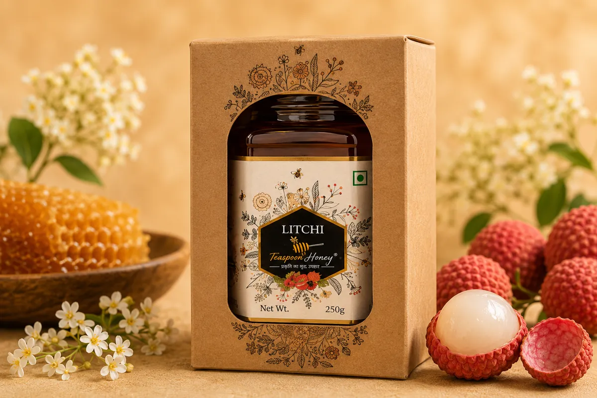 Teaspoon Honey Litchi raw honey gift box packaging